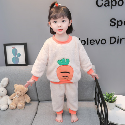 Detské vyšívané páperové pyžamo pre dievčatá