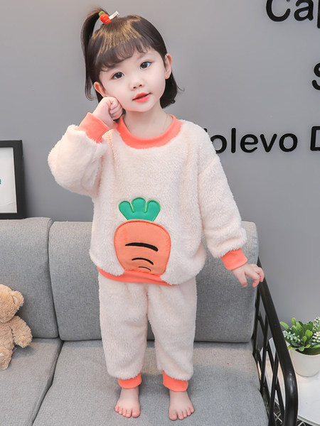 Detské vyšívané páperové pyžamo pre dievčatá