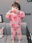 Dvojdielne plyšové zimné pyžamo pre dievčatá