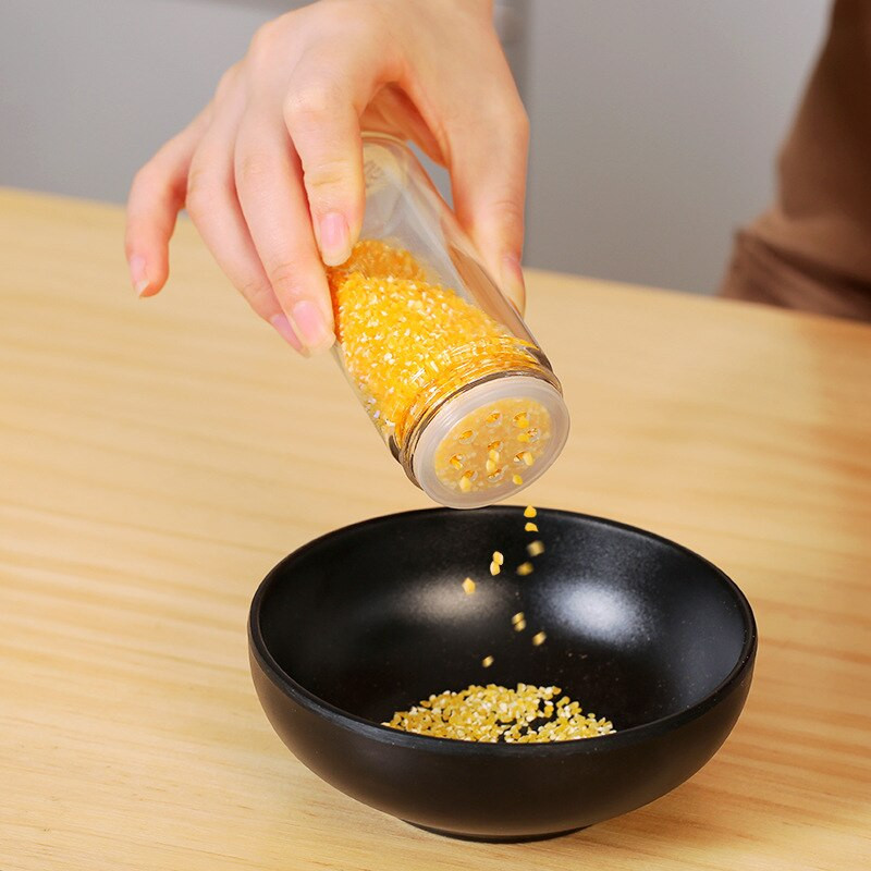 Vysokokvalitná prázdna sklenená fľaša na korenie, korenie, kuchynské náradie, korenie, vodotesná skladovacia fľaša s krytom z nehrdzavejúcej ocele