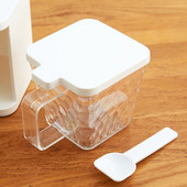 3 mriežky s rukoväťou na varenie, priehľadná korenie, lyžica, nádoba na bylinky, kuchynská korenie, nádoba na korenie