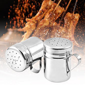 2 vnt virtuvės įrankis su rankena plaktuvu pipirų cukraus druska, nerūdijančio plieno dozatorius, kepsninės miltelių drebulės buteliai