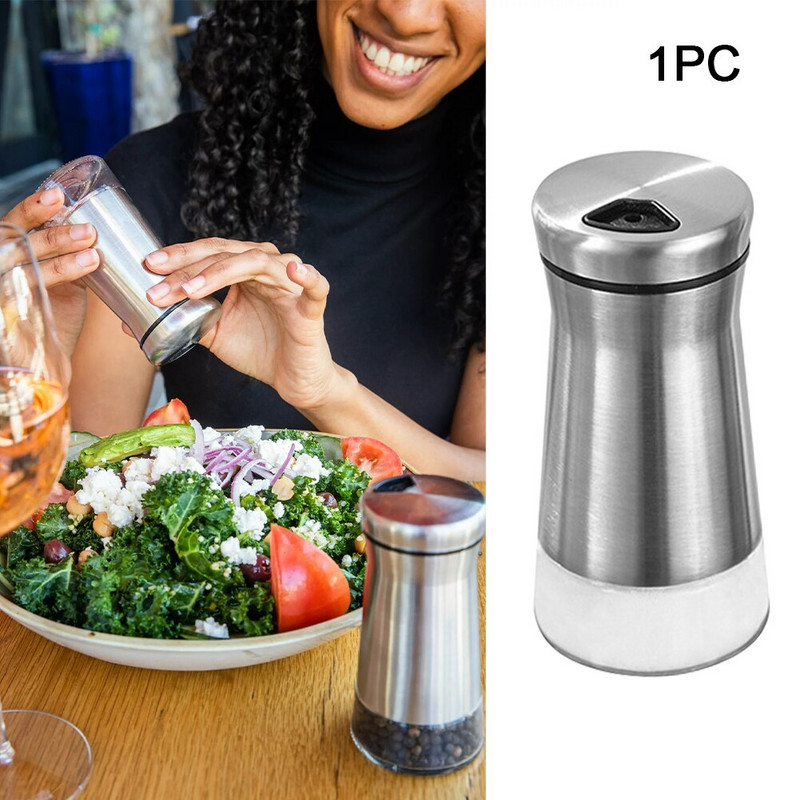 Druska, pipirai, kepimas ant grotelių, nerūdijančio plieno, kepimas su dangčiu, prieskonių plaktuvas Praktiškas namų sezono įrankiai, daugiafunkcis virtuvės indas