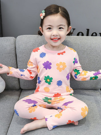 Παιδικές πιτζάμες με φλοράλ μοτίβο για κορίτσια 