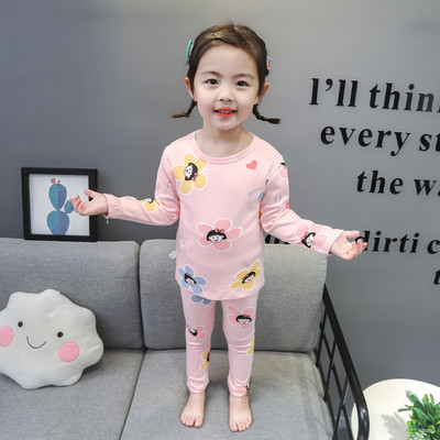 Detské pyžamo s kvetinovým vzorom pre dievčatá - dvojdielne