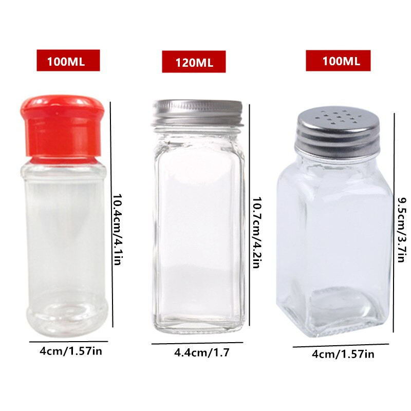 10 ks dóz na koreniny, soľničky a koreničky, korenie, organizér na korenie, plast, neobsahuje BPA, kuchynská cukornička