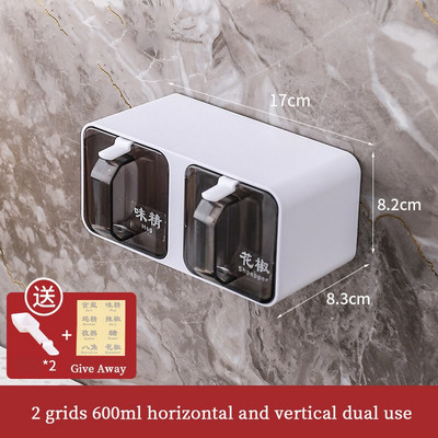 Prieskonių stiklainių rinkinys Virtuvės tvarkyklė ir laikymo konteinerio stovo priedai Druskos plaktuvo reikmenys Inovatyvus pagalbininkas