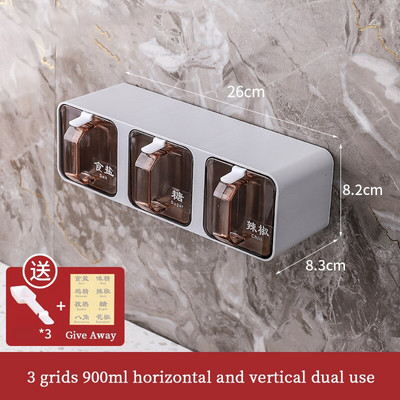 Prieskonių stiklainių rinkinys Virtuvės tvarkyklė ir laikymo konteinerio stovo priedai Druskos plaktuvo reikmenys Inovatyvus pagalbininkas