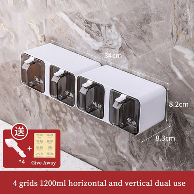 Prieskonių stiklainių rinkinys Virtuvės tvarkyklė ir laikymo konteinerio stovo priedai Druskos plaktuvo reikmenys Inovatyvus pagalbininkas