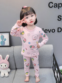 Detské pyžamo pre dievčatá s oválnym výstrihom