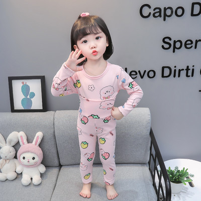 Detské pyžamo pre dievčatá s oválnym výstrihom