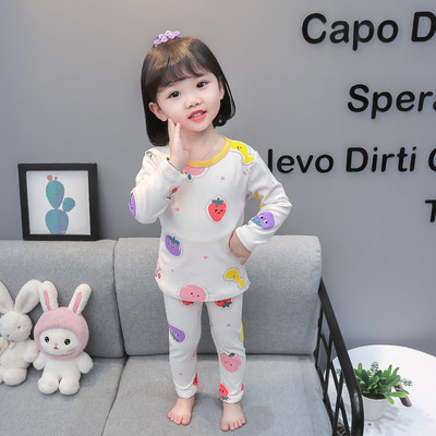 Detské pyžamo pre dievčatá s oválnym výstrihom