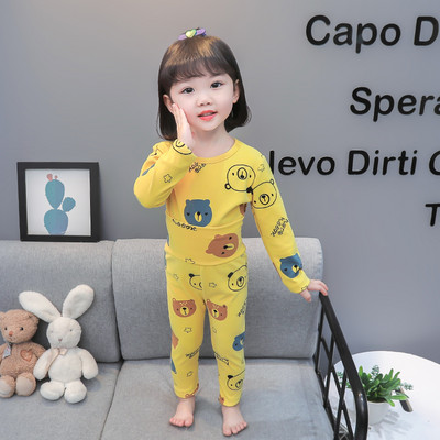 Detské pyžamo pre dievčatá s oválnym výstrihom