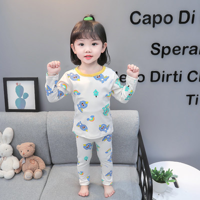 Detské pyžamo pre dievčatá s oválnym výstrihom