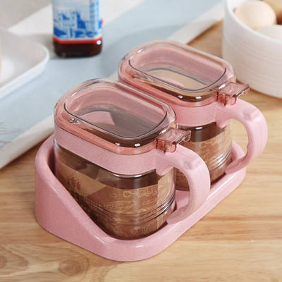 Prieskonių laikymo butelis Plastikiniai ir stikliniai indeliai Druska Pipirai Kmynų miltelių Dėžutė Virtuvinė Skaidri Prieskonių Indelio prieskonių Dėžutė