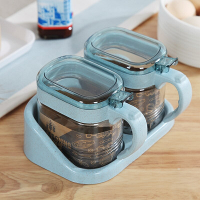 Prieskonių laikymo butelis Plastikiniai ir stikliniai indeliai Druska Pipirai Kmynų miltelių Dėžutė Virtuvinė Skaidri Prieskonių Indelio prieskonių Dėžutė