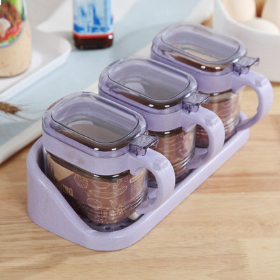 Prieskonių laikymo butelis Plastikiniai ir stikliniai indeliai Druska Pipirai Kmynų miltelių Dėžutė Virtuvinė Skaidri Prieskonių Indelio prieskonių Dėžutė