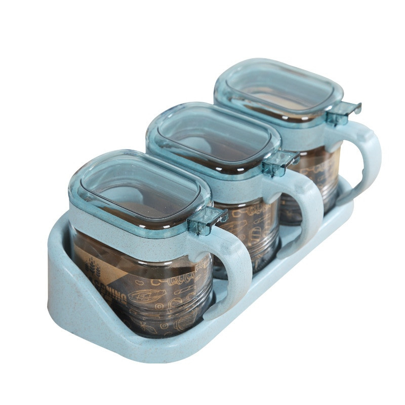 Prieskonių laikymo butelis Plastikiniai ir stikliniai indeliai Druska Pipirai Kmynų miltelių Dėžutė Virtuvinė Skaidri Prieskonių Indelio prieskonių Dėžutė