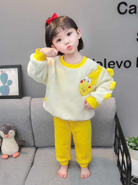 Dvojdielne plyšové pyžamo s aplikáciou pre dievčatá