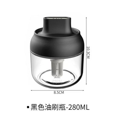 Sklenené fľaše na korenie v kuchyni, sklenená nádoba na cukor, soľ, med, 280 ml, úložná krabička na korenie s vekom, štetcom, lyžicou a príslušenstvom 1 ks