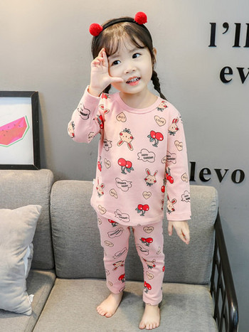 Детска цветна пижама с апликация за момичета