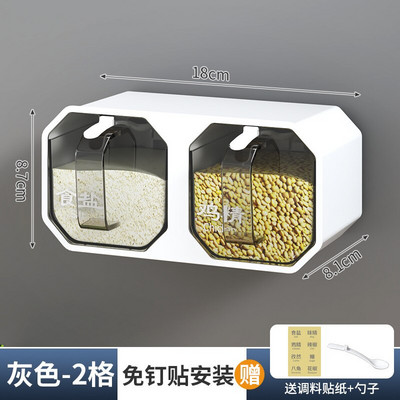 Kūrybinis prie sienos pakabinamas prieskonių indelis Virtuvės reikmenys Druskos dėžutė Maisto dėžutė Cukraus stiklainis laikymo talpa Prieskonių organizatorius Pagrindinis puslapis