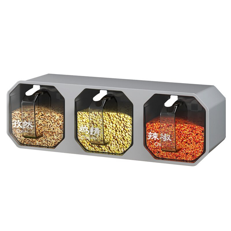 Kūrybinis prie sienos pakabinamas prieskonių indelis Virtuvės reikmenys Druskos dėžutė Maisto dėžutė Cukraus stiklainis laikymo talpa Prieskonių organizatorius Pagrindinis puslapis