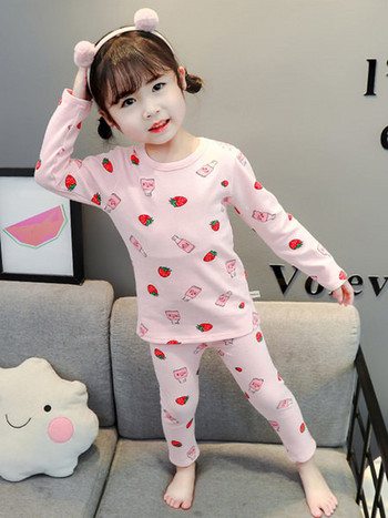 Детски комплект пижама за момичета от две части 