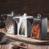 Creative Keraminiai aliejaus buteliai Prieskonių indelis Druskos ir pipirų plaktuvai Namų virtuvė Prieskonių įrankiai Prieskonių stiklainiai Dėžė Virtuvės priedai