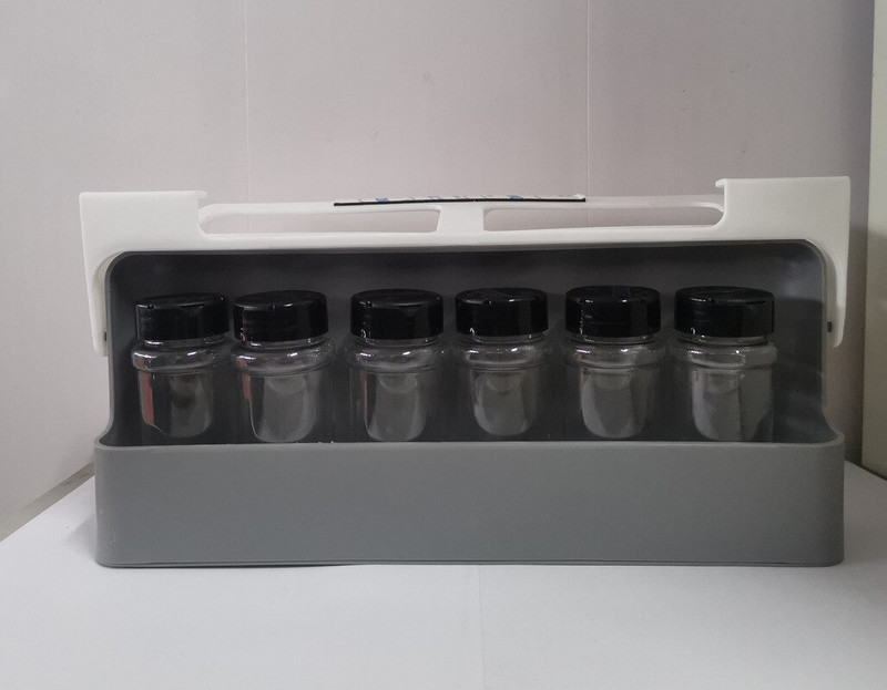 Кухненска поставка за подправки Самозалепваща се стена, монтирана под рафт Поставка за съхранение на бутилка за подправки Органайзер за подправки Кухненска поставка за съхранение