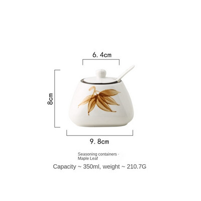 Keramická korenie do kuchyne, soľnička do domácnosti, korenie v krabičke, fľaša na korenie, cukor, glutaman sodný, sada korenia