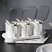 Kuchynská korenie do domácnosti, plastová korenie nádoba, úložný box na korenie, sada koreniacich fliaš