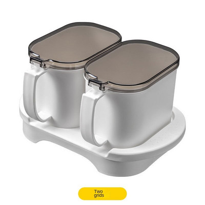 Kuchynská korenie do domácnosti, plastová korenie nádoba, úložný box na korenie, sada koreniacich fliaš