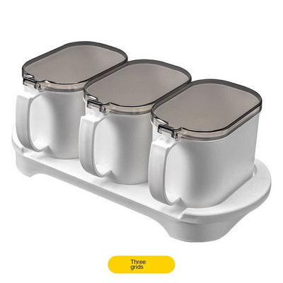 Kuchynská korenie do domácnosti, plastová korenie nádoba, úložný box na korenie, sada koreniacich fliaš