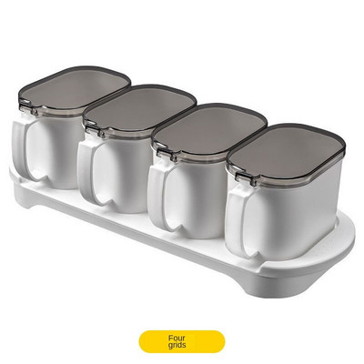 Kuchynská korenie do domácnosti, plastová korenie nádoba, úložný box na korenie, sada koreniacich fliaš