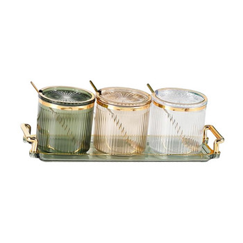 Βαζάκια με καρυκεύματα Σετ βάζων μπαχαρικών Δοχείο καρυκευμάτων Σέικερ μπαχαρικών Προμήθειες κουζίνας με δίσκο