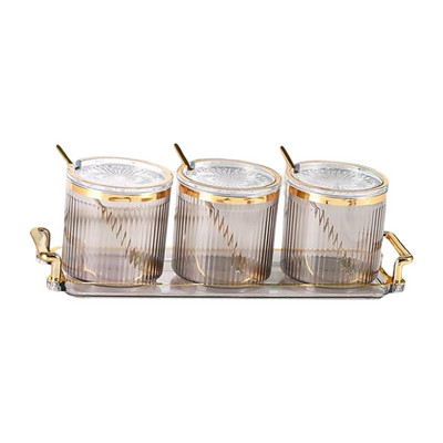 Staklenke za začine Set staklenki za začine Spremnik za začine Shaker za začine Kuhinjski pribor s pladnjem