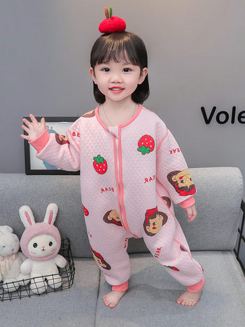 Παιδική πιτζάμες τύπου romper ανοιξιάτικη-φθινοπωρινή με φερμουάρ