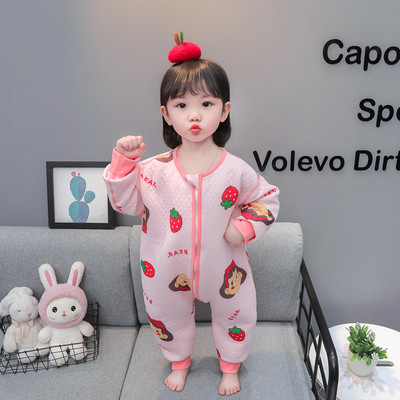 Detské jarno-jesenné pyžamo typu romper so zipsom