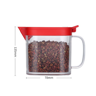 Automaticky vyklápacia korenie, nástenná plastová nádoba na korenie s lyžičkou, soľou a korením do kuchyne, stojan na korenie