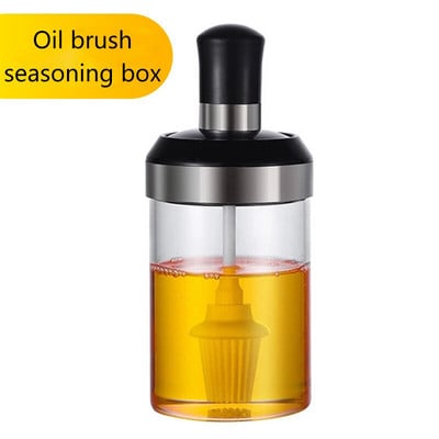 Sklenené nádoby na korenie YJBD s lyžičkou, olejom, medom, soľou a korením, dávkovačom fľaše, kuchynské príslušenstvo