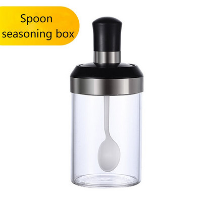 Sklenené nádoby na korenie YJBD s lyžičkou, olejom, medom, soľou a korením, dávkovačom fľaše, kuchynské príslušenstvo