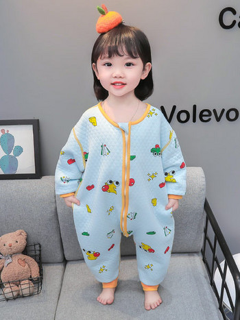 Нов модел детска пижама ромпър с цип за момичета