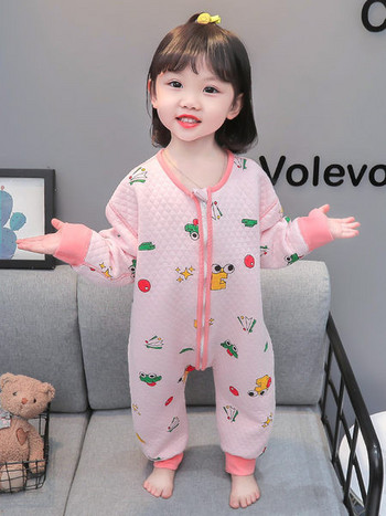 Нов модел детска пижама ромпър с цип за момичета