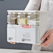 Jednoduchý kuchynský stojan na korenie s vekom a lyžicou, korenie, nádoba na bylinkové korenie, korenie, varenie s rukoväťou