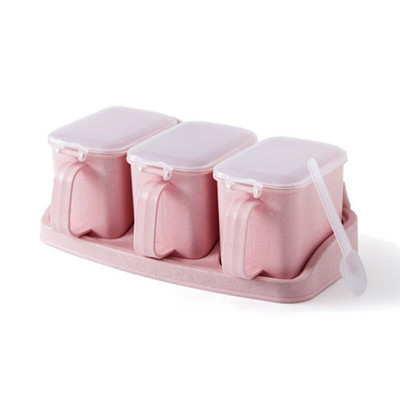 YJBD Krabica na korenie, stojan na korenie, nádoba na korenie, poháre na korenie s vekom a lyžicou, kuchynské náčinie