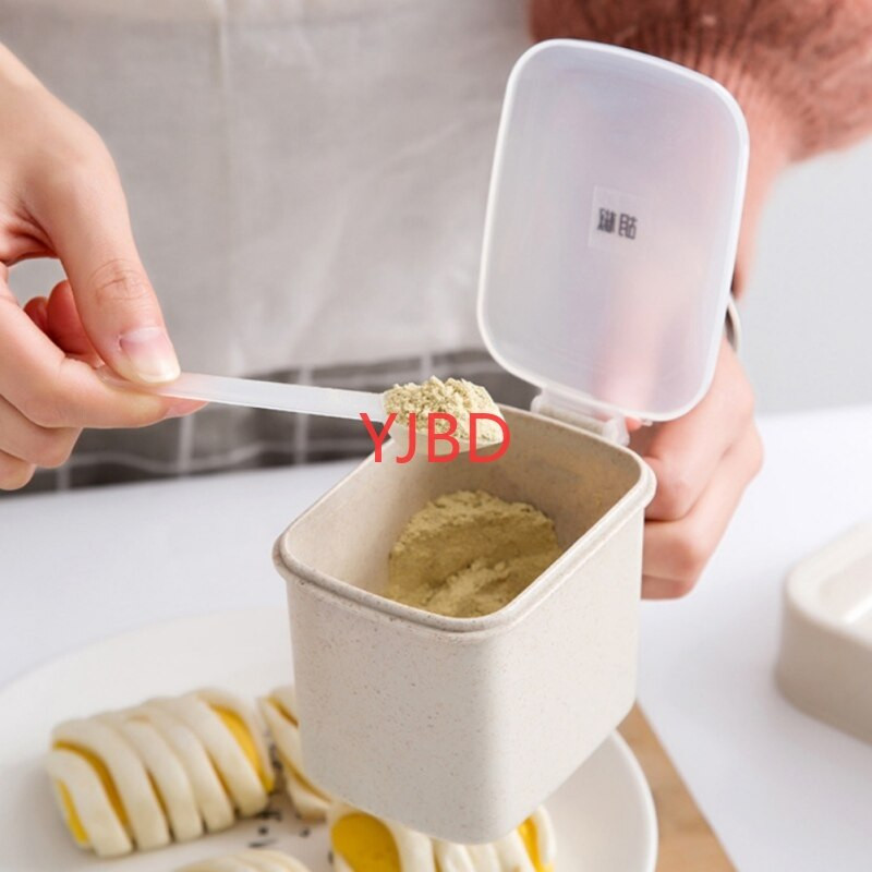 YJBD Krabica na korenie, stojan na korenie, nádoba na korenie, poháre na korenie s vekom a lyžicou, kuchynské náčinie