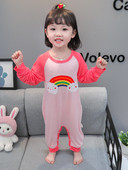 Detské jednodielne pyžamo s potlačou a gombíkmi pre dievčatá