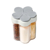 Prieskonių stiklainis plastikinis indelis prieskonių butelis Prieskonių organizatorius lauko stovyklavietės prieskonių indelis virtuvės prietaisų rinkiniai