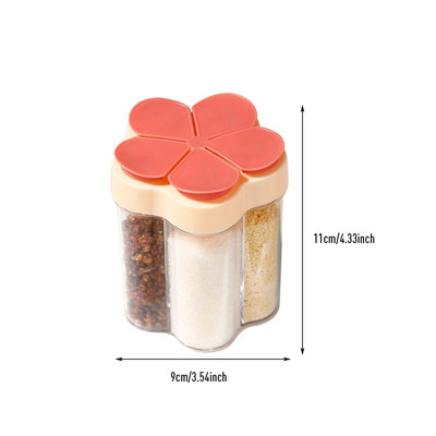 Prieskonių stiklainis plastikinis indelis prieskonių butelis Prieskonių organizatorius lauko stovyklavietės prieskonių indelis virtuvės prietaisų rinkiniai